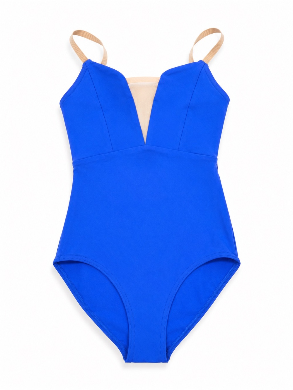Nikolay Girls Blue Leotard Nude Straps Dance Ballet Gymnastics